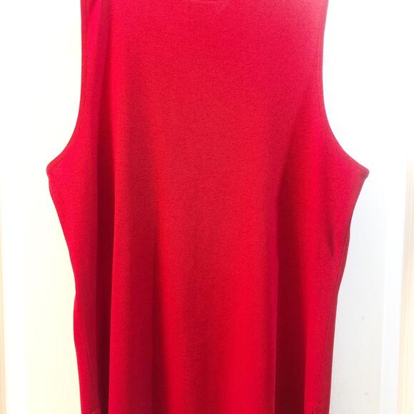 MISOOK Red Mock Neck Sleeveless Shell Top M - Picture 12 of 12